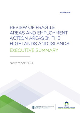 Review of Fragile Areas and Employment Action Areas in the Highlands and Islands: Executive Summary