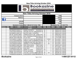 Bookazine 1-800-221-8112