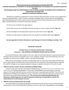 1 Ver. 1: 1/24/2015 Dane County Zoning and Land Regulation