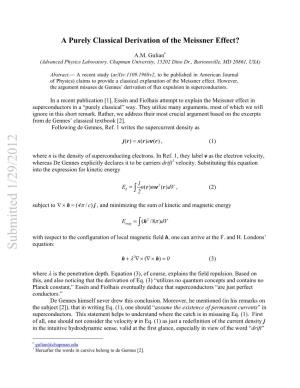 A Classical Deviation of the Meissner Effect in a Classical Textbook
