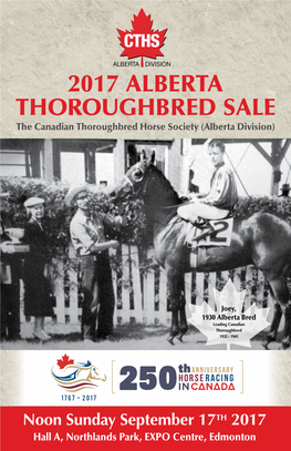 2017 Alberta Thoroughbred Sale