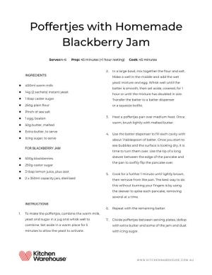 Poffertjes with Homemade Blackberry Jam