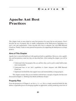Apache Ant Best Practices