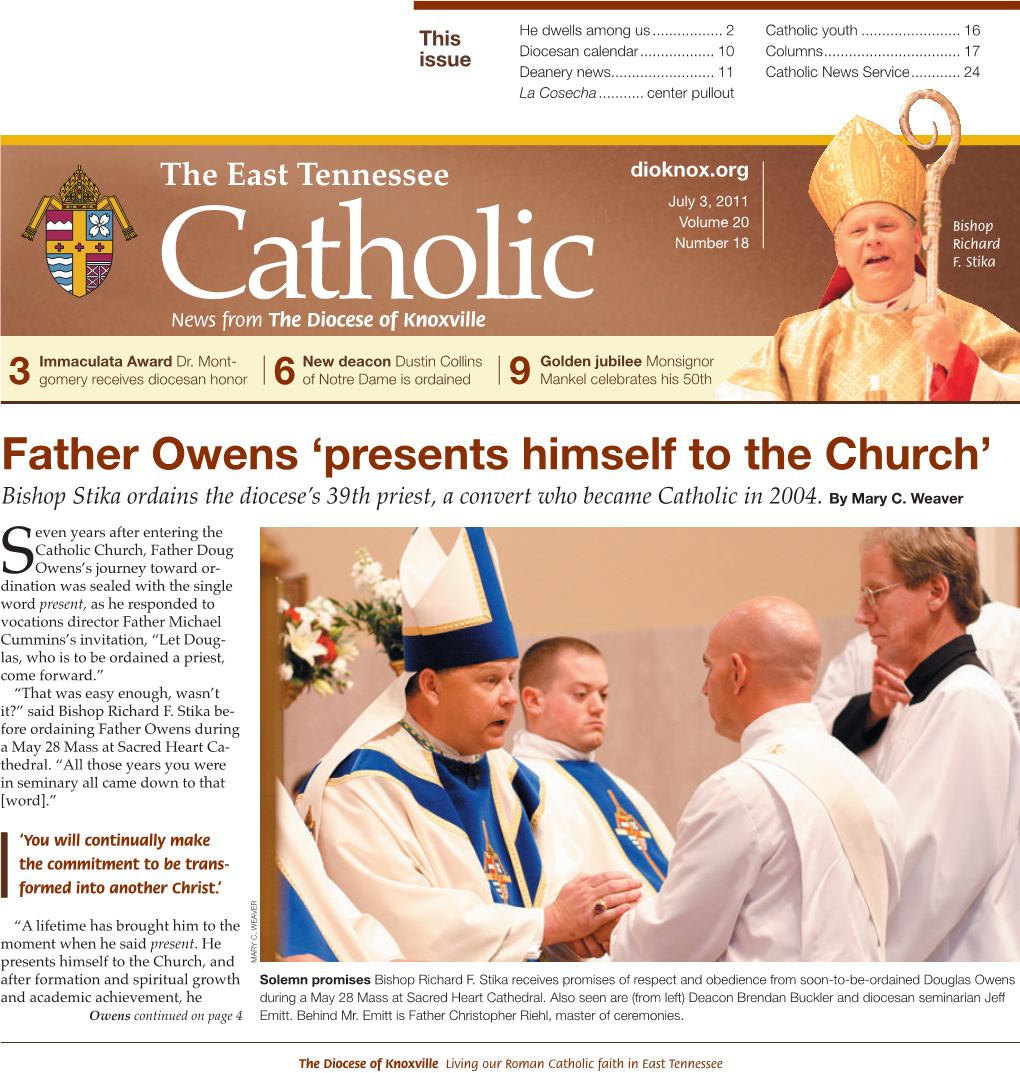 Father Owens 'Presents Himself to the Church'