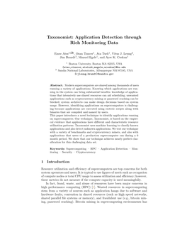 Taxonomist: Application Detection Through Rich Monitoring Data