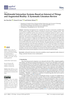 Multimodal Interaction Systems Based on Internet of Things and Augmented Reality: a Systematic Literature Review