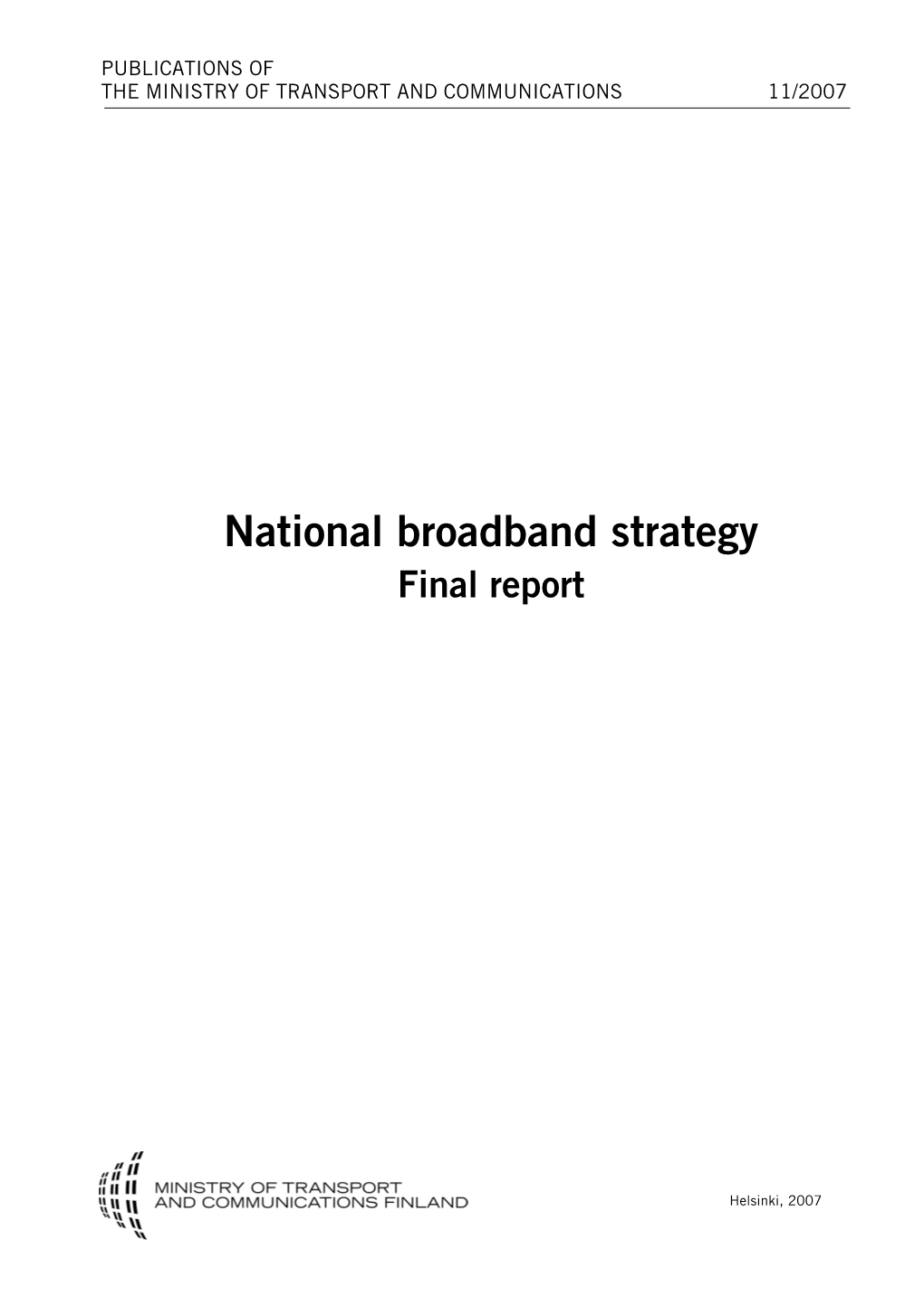 National Broadband Strategy Final Report