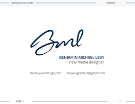 BENJAMIN MICHAEL LEVY New Media Designer