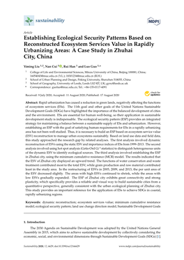 Establishing Ecological Security Patterns Based on Reconstructed Ecosystem Services Value in Rapidly Urbanizing Areas: a Case Study in Zhuhai City, China