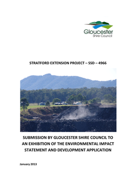 Submission by Gloucester Shire Council to an Exhibition of the Environmental Impact Statement and Development Application