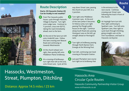 Route 3: Hassocks, Westmeston, Streat, Plumpton, Ditchling