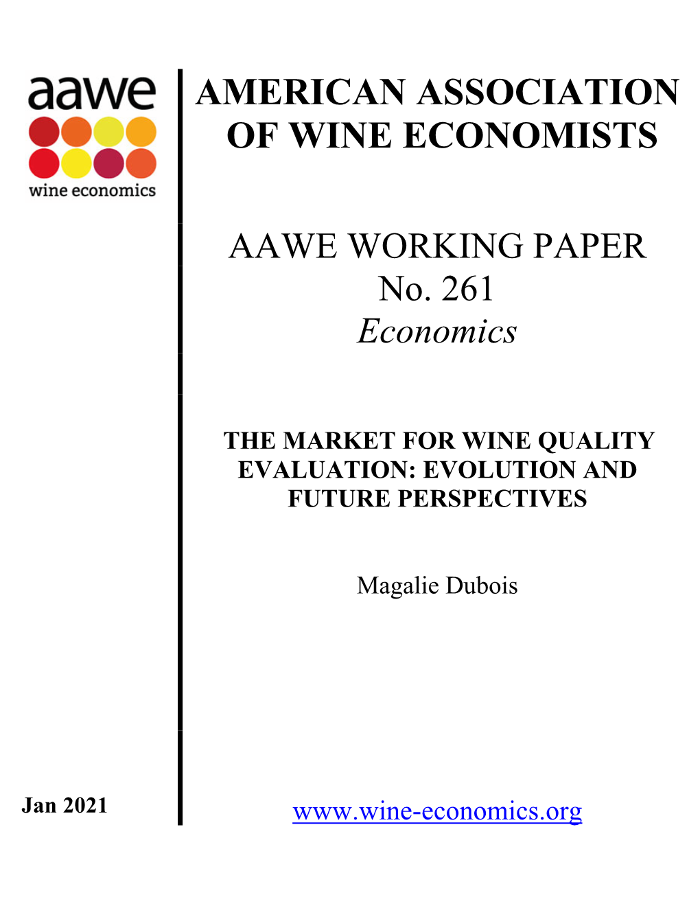 AAWE Working Paper No. 261 – Economics