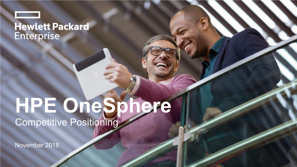 HPE Onesphere Competitive Positioning