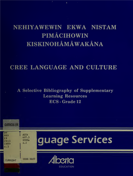 Cree Language and Culture