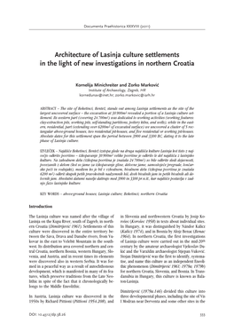 Architecture of Lasinja Culture Settlements in the Light of New Investigations in Northern Croatia