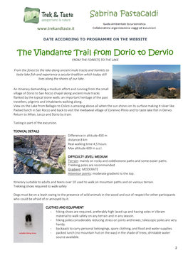 The Viandante Trail from Dorio to Dervio from the FORESTS to the LAKE