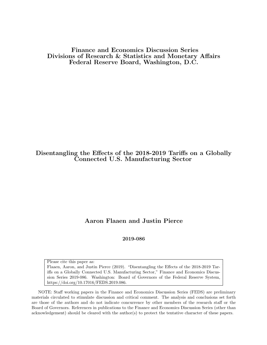 Disentangling the Effects of the 2018-2019 Tariffs on a Globally