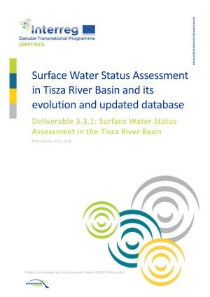 Surface Water Status Assessment in Tisza River Basin and Its
