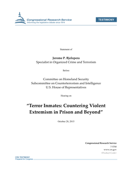 “Terror Inmates: Countering Violent Extremism in Prison and Beyond”