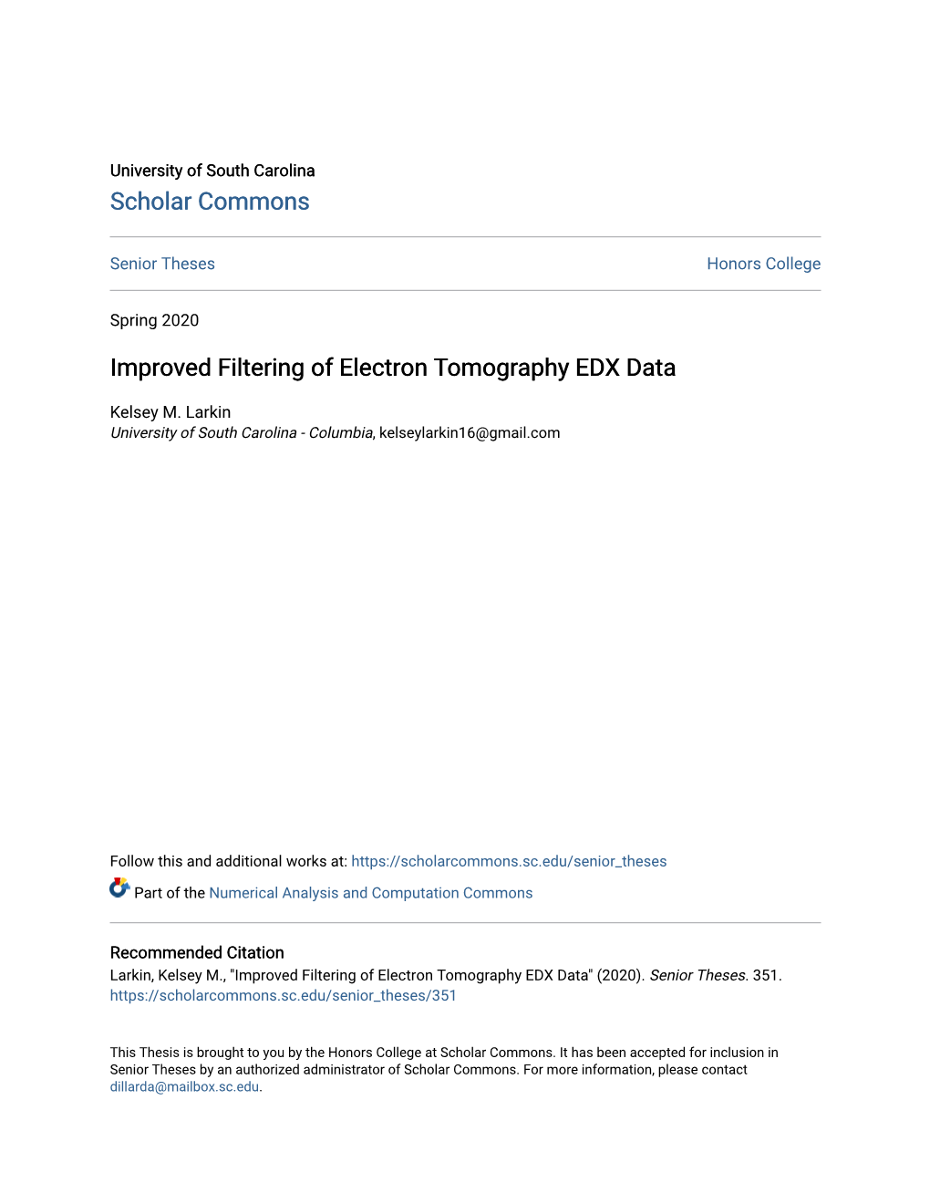 Improved Filtering of Electron Tomography EDX Data