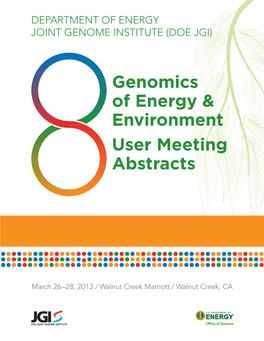 Genomics of Energy & Environment User Meeting Abstracts