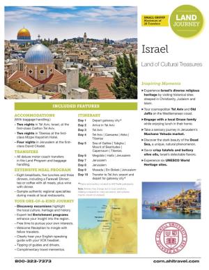 Israel Land of Cultural Treasures