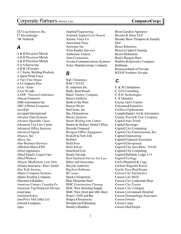 Corporate Partners(Partial List)