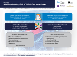 A Guide to Ongoing Clinical Trials in Pancreatic Cancer1