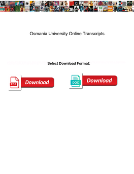 Osmania University Online Transcripts
