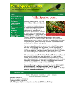 Wild Species 2005