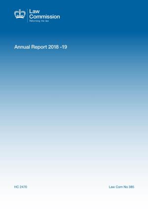 Law Commission Annual Report 2018-19