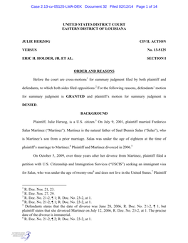 Case 2:13-Cv-05125-LMA-DEK Document 32 Filed 02/12/14 Page 1 of 14