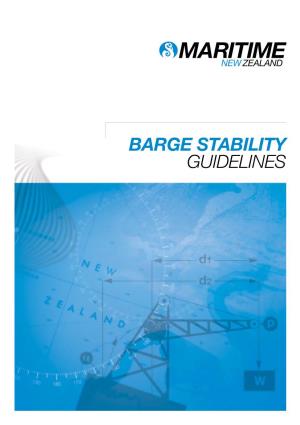 Barge Stability Guidelines Introduction