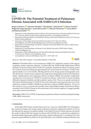 COVID-19: the Potential Treatment of Pulmonary Fibrosis Associated with SARS-Cov-2 Infection