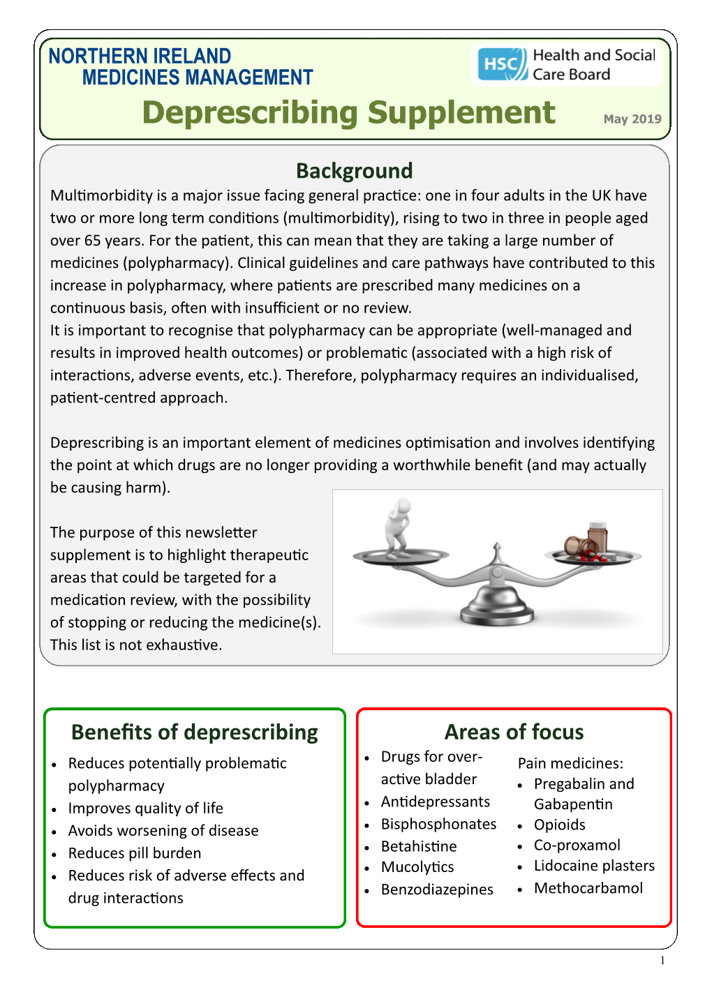 Deprescribing Supplement May 2019