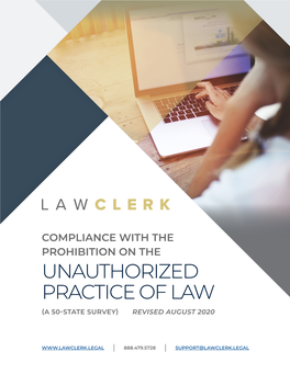 Unauthorized Practice of Law (A 50-State Survey) Revised August 2020