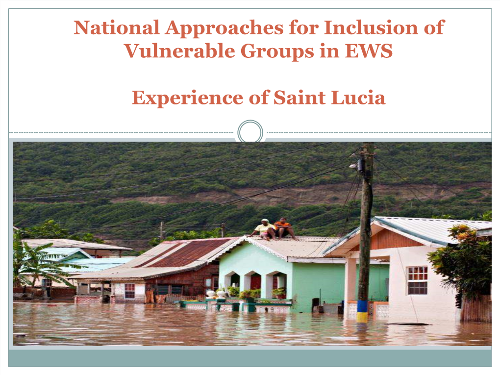 National Approaches for Inclusion of Vulnerable Groups in EWS