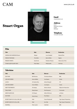 Stuart Organ Shaftesbury Avenue London W1D 6LD