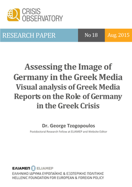 Assessing the Image of Germany in the Greek Media Visual Analysis of Greek Media Reports on the Role of Germany in the Greek Crisis