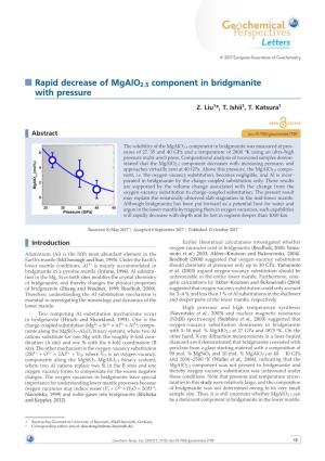 Rapid Decrease of Mgalo2.5 Component in Bridgmanite with Pressure