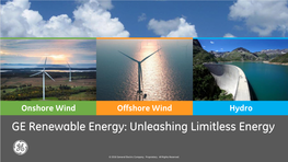 GE Renewable Energy: Unleashing Limitless Energy