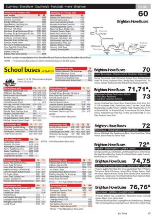 School Buses Eff 06/09/21 70 71,71A, 73 72 76,76A 72A 74,75