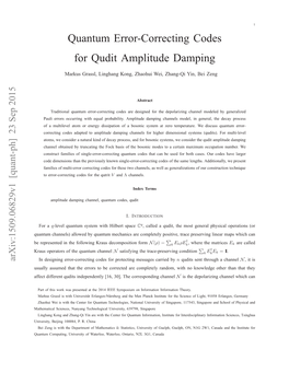 Quantum Error-Correcting Codes for Qudit Amplitude Damping