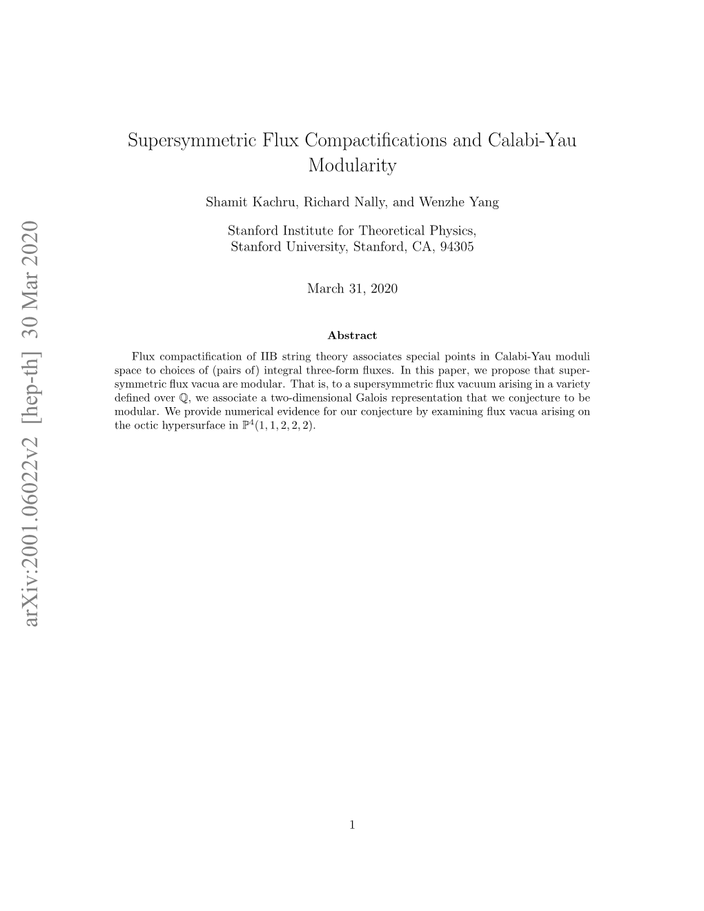 Supersymmetric Flux Compactifications and Calabi-Yau