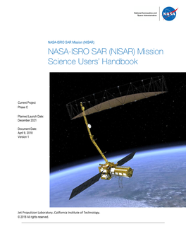 NASA-ISRO SAR (NISAR) Mission Science Users' Handbook