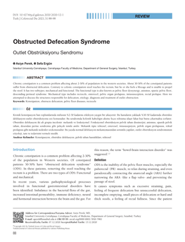 Obstructed Defecation Syndrome