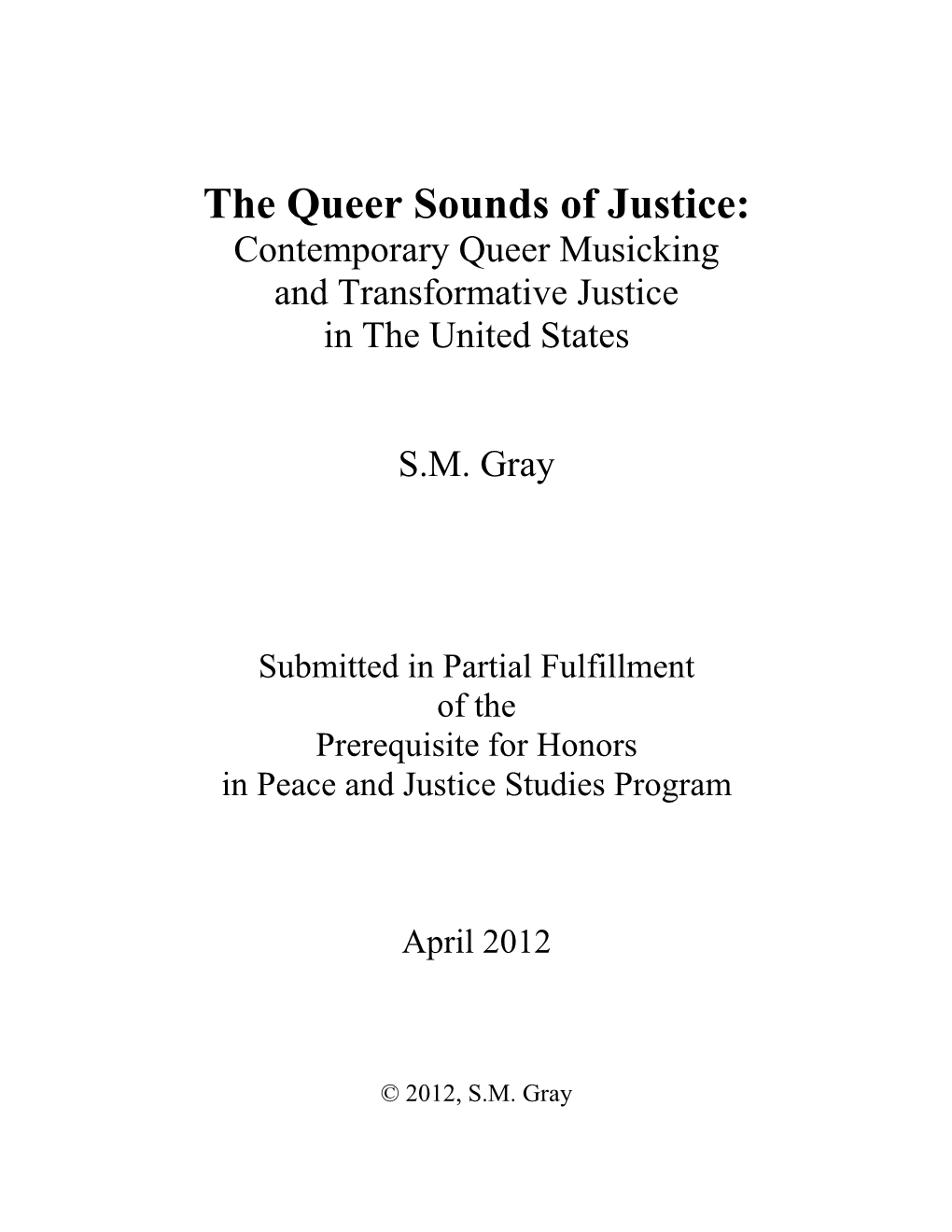 The Sounds of Queer Justice