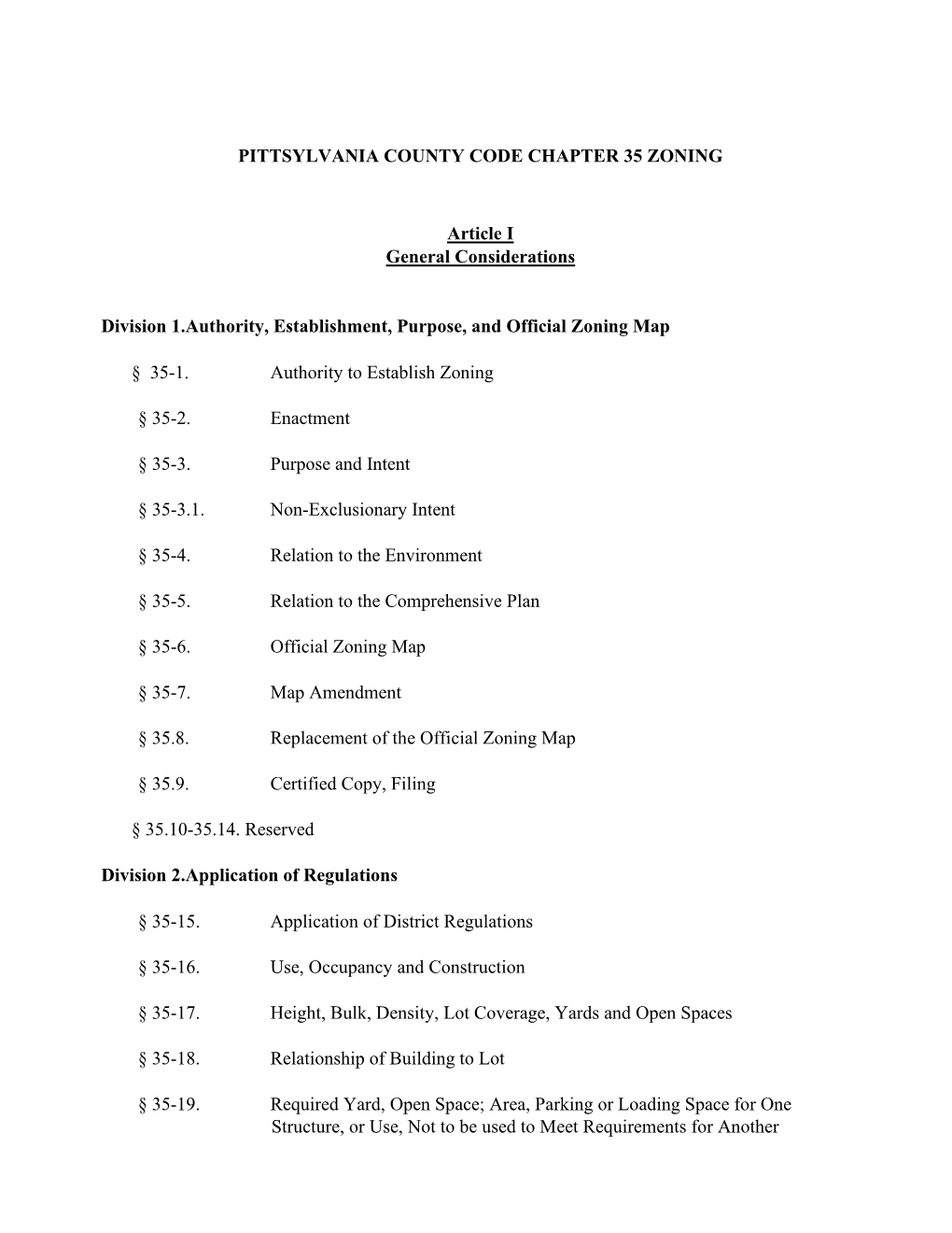 Zoning Ordinance