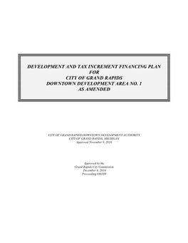 Tax Increment Financing and Development Plan