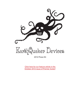 Earthquaker Devices 2012 Press Kit